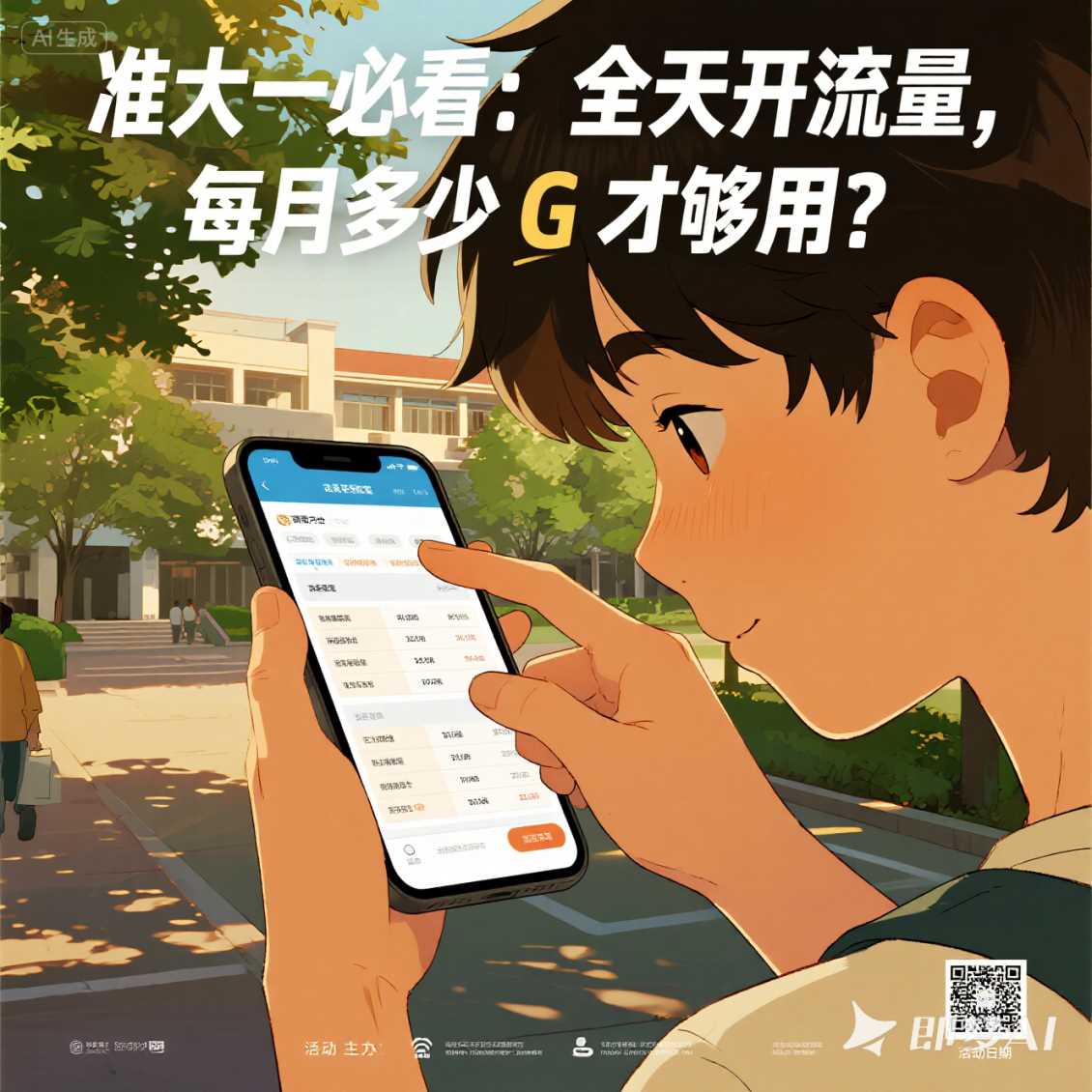 郑东新区准大一必看：全天开流量，每月多少 G 才够用？