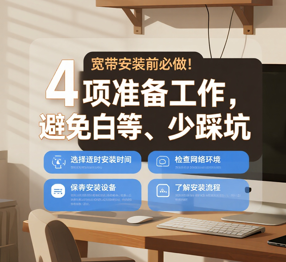 郑东新区宽带安装前必做！4 项准备工作，避免白等、少踩坑