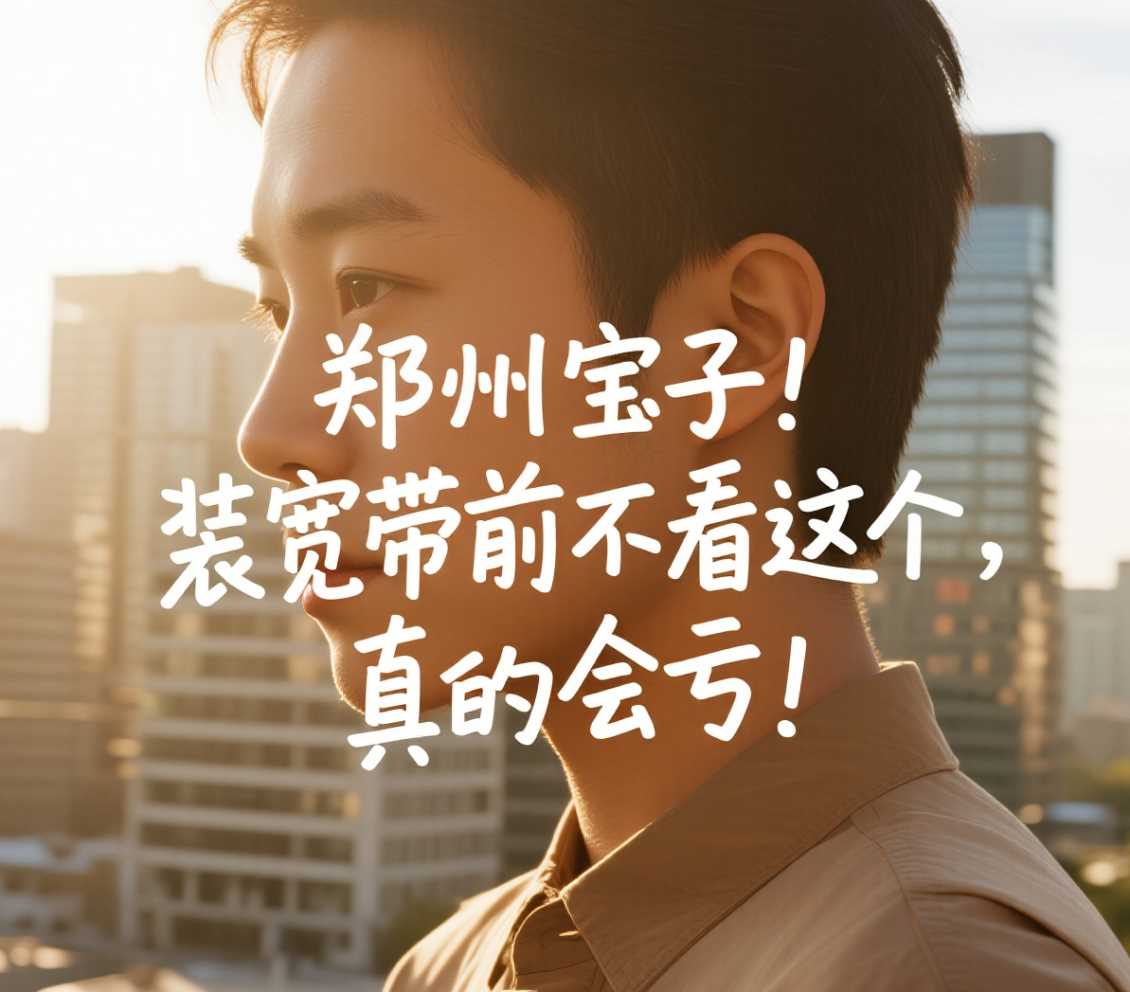 郑东新区宝子！装宽带前不看这个，真的会亏！
