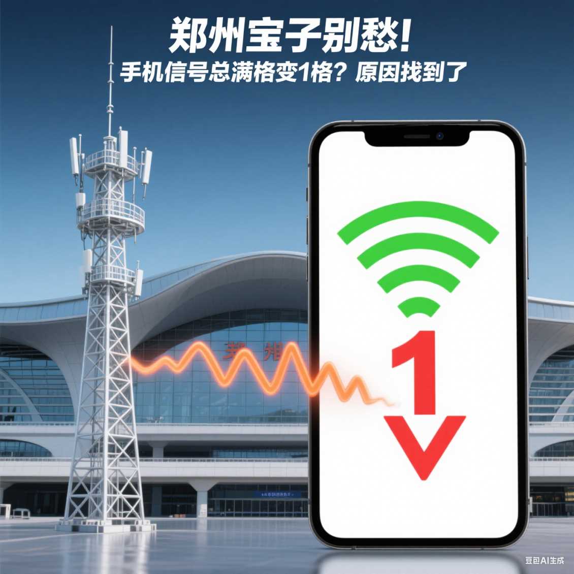 郑东新区宝子别愁！手机信号总满格变 1 格？原因找到了